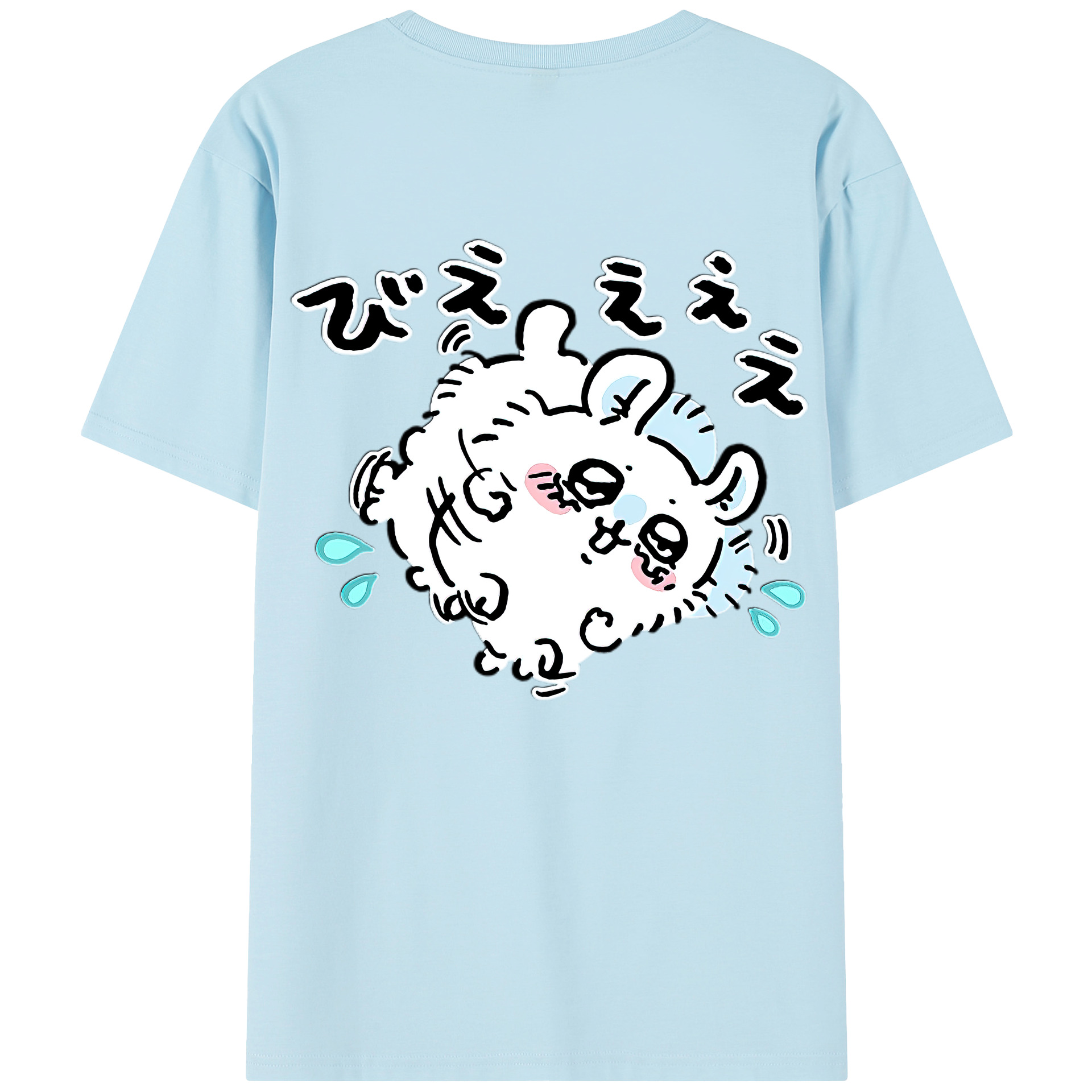 （画像用） ちいかわ モモンガ Chii-kawa Momonga 綿100％半袖Tシャツ（背面プリント）